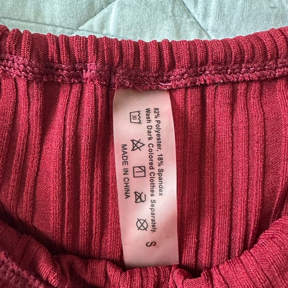 Red Ribbed Bikini Bottom - Picture 3 of 3